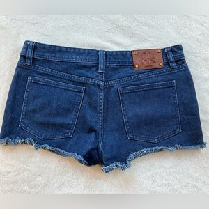 Tory Burch Frayed Raw Hem Cut Off Denim Women’s Shorts Sz 29